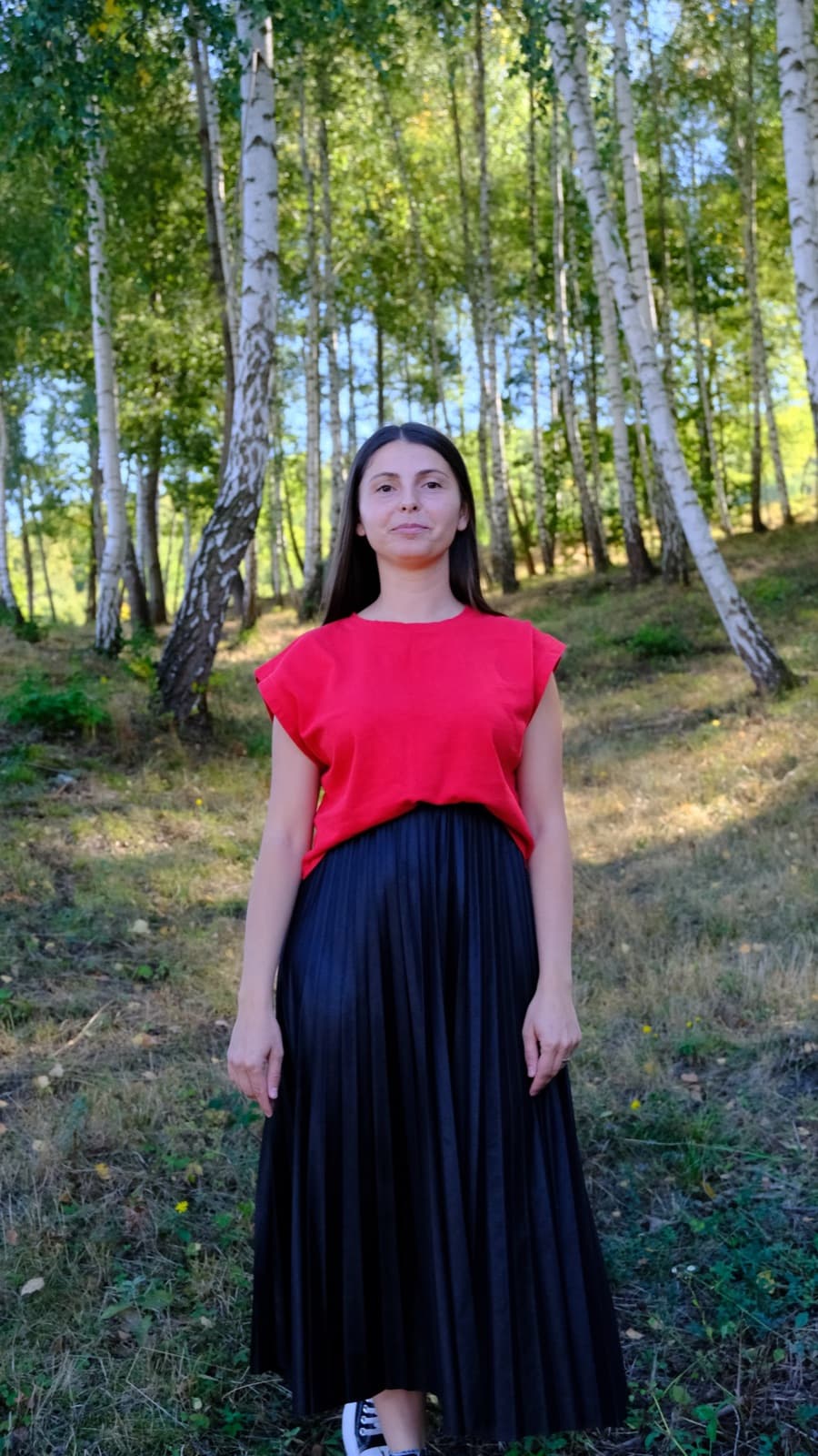 Alexandra Podina, în pădurea de mesteceni